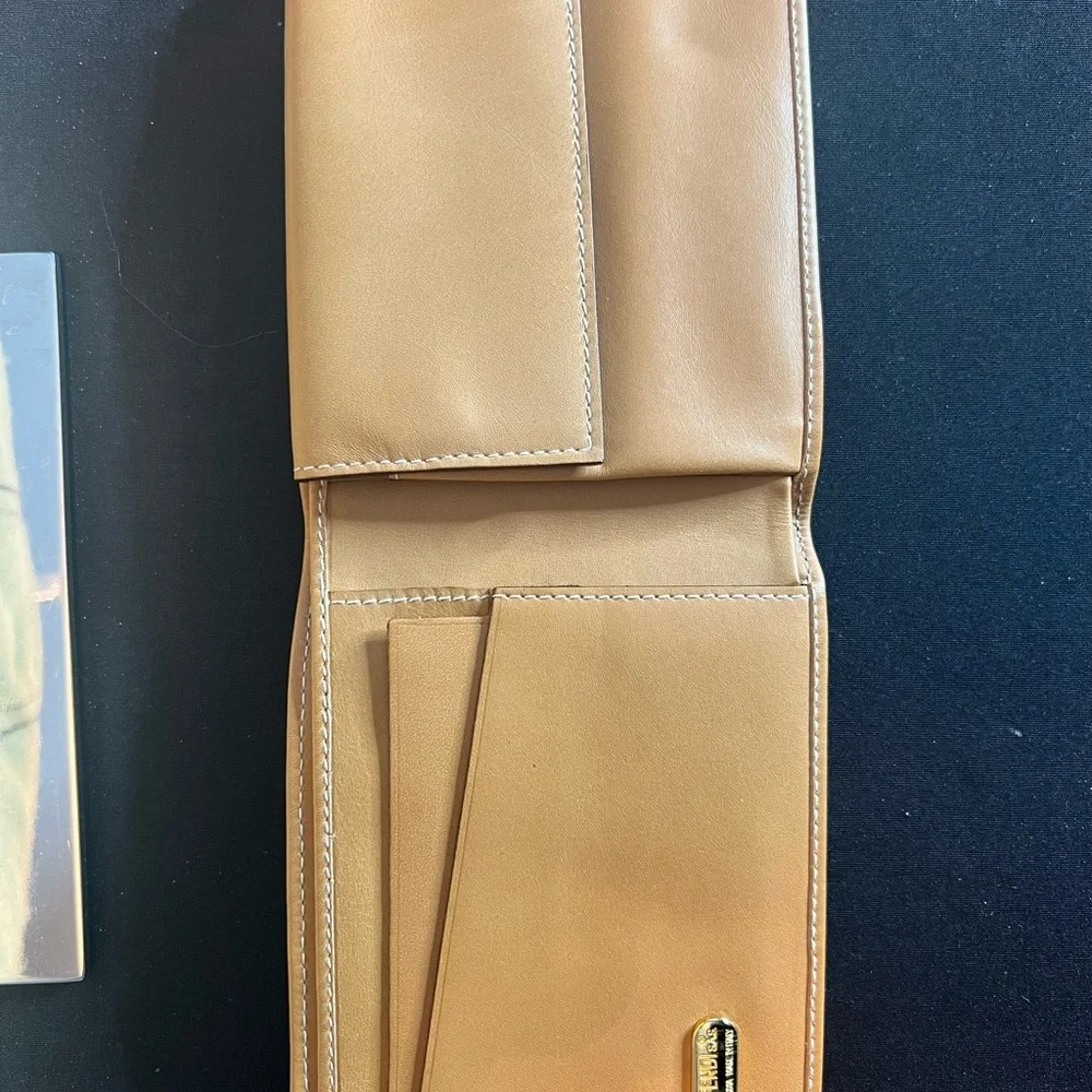 Fendi Striped Wallet with Tan Trim